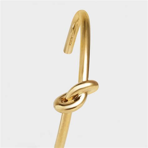 celine knot extra-thin bracelet in brass with gold finish|Celine Ladies Knot Extra Thin Bracelet In Brass With Gold Finish, .